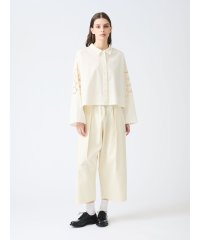 mizuiro ind/mizuiro ind コットンリネンハイウエストタックワイドパンツ/508041813