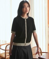 NIJYUSANKU（LARGE SIZE）/【WEB&一部店舗限定/洗える】レーヨンポリエステルストレッチ 半袖 カーディガン/508041831