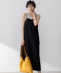NIJYUSANKU（LARGE SIZE）/【洗える】リネンレーヨンストレッチ  Iライン キャミソール ワンピース/508041834