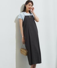 NIJYUSANKU（LARGE SIZE）/【洗える】リネンレーヨンストレッチ  Iライン キャミソール ワンピース/508041834