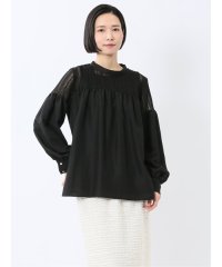 m.f.editorial/レースサテン 長袖プルオーバーブラウス/508041859