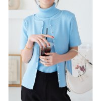 KOBE LETTUCE/コウベレタス KOBE LETTUCE パールボタンリブニットカーディガン【ショートスリーブ】 [N1102]/508042368