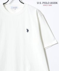US POLO ASSN/ユーエスポロアッスン U.S. POLO ASSN. オーバーサイズ コットン ロゴ ワンポイント刺繍 半袖Tシャツ 無地T/508042383