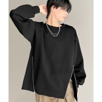 Classical Elf/クラシカルエルフ Classical Elf 《Javaジャバコラボ》シンプルにお洒落を。アシメファスナーラウンドネックポンチトップス/508042548