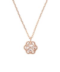Samantha Tiara/K10PG モルガナイトフラワーモチーフネックレス≪4月 誕生石≫/508043350