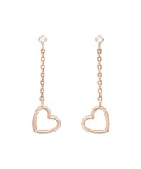 Samantha Tiara/K10PG チェーンハートピアス≪4月 誕生石≫/508043353