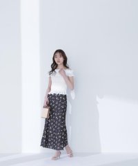 NATURAL BEAUTY BASIC/フラワープリントナロースカート/508036482