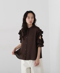 N Natural Beauty Basic/ラッフルスリーブブラウス/508036504