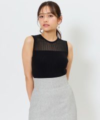 AND COUTURE/シアー切替ノースリトップス/508043377