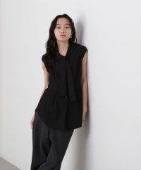 N Natural Beauty Basic/ウエストタックボウタイブラウス/508043416