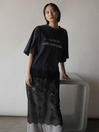 RADIATE/ラディエイト RADIATE 箔ロゴプリントレースドッキングワンピース/508044657