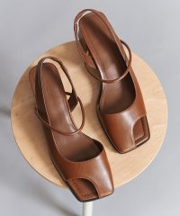 BEAUTY&YOUTH UNITED ARROWS/レザーライク オープントゥ バックストラップミュール/507980499