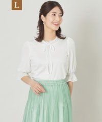 TO BE CHIC(L SIZE)/【L】シフォンコンビ　ギャザーカットソー/508027627