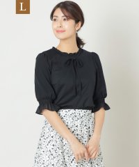 TO BE CHIC(L SIZE)/【L】シフォンコンビ　ギャザーカットソー/508027627