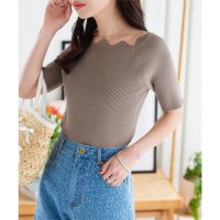 KOBE LETTUCE/コウベレタス KOBE LETTUCE 半袖ベーシックリブニット【スカラップ】[選べるタイプ] [C3147]/508045996