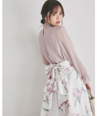 tocco closet/トッコクローゼット tocco closet 3WAYリボン付き後ろチュール×フリル切り替えフラワープリントフレアスカート/508046095