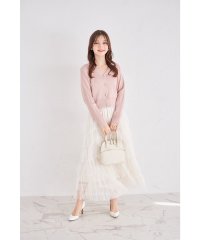 tocco closet/トッコクローゼット tocco closet ビーズ付きチュールティアードスカート/508046099