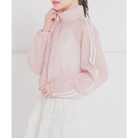 Honeys/ハニーズ Honeys ライン入りシアーブルゾン アウター シアーブルゾン ブルゾン シアー素材 ライン入り ショート丈 ナイロン素材 無地 スポーティー レデ/508046184