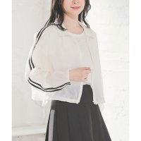 Honeys/ハニーズ Honeys ライン入りシアーブルゾン アウター シアーブルゾン ブルゾン シアー素材 ライン入り ショート丈 ナイロン素材 無地 スポーティー レデ/508046184