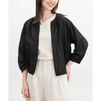 Honeys/ハニーズ Honeys 8分袖シアーブルゾン アウター ジャンパー ブルゾン ジャケット シアーブルゾン シアー素材 再生ポリエステル 無地 レディース/508046186