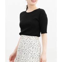 Honeys/ハニーズ Honeys ボートネックニット トップス ニット セーター UVカット ウォッシャブル オフィス きれいめ ボートネック 無地 ボーダー柄 レディー/508046220