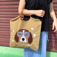 CRB/シーアールビー CRB ドッグ刺繍コードハンドルトートバッグ/508046580