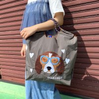 CRB/シーアールビー CRB ドッグ刺繍コードハンドルトートバッグ/508046580