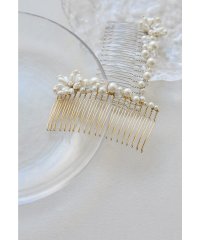 niana/ニアナ niana パールフラワービジューコーム 結婚式 二次会 お呼ばれ パーティー 浴衣 着物 和装 ヘアアクセサリー かんざし ヘアピン シルバー ゴール/508046684