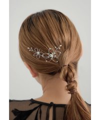 niana/ニアナ niana パールフラワーコーム 結婚式 二次会 お呼ばれ パーティー 浴衣 着物 和装 ヘアアクセサリー かんざし 水引き ヘアピン シルバー ゴール/508046685