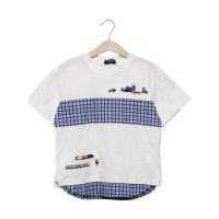 kladskap/クレードスコープ kladskap 乗り物異素材切替半袖Tシャツ/508047174