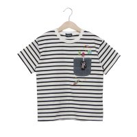 kladskap/クレードスコープ kladskap ポケットから宇宙人ボーダー半袖Tシャツ/508047176
