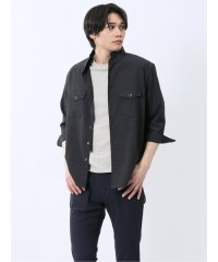 TAKA-Q/タカキュー TAKA－Q ストレッチ 楊柳 スタンドカラー7分袖シャツ/508047286