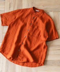 URBAN RESEARCH DOORS/『XLサイズ/WEB限定』シルケットリネン バンドカラーショートスリーブシャツ/508047596