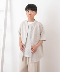 URBAN RESEARCH DOORS（Kids）/『WEB/一部店舗限定』『親子リンク』シルケットリネンバンドカラーシャツ(KIDS)/508047600