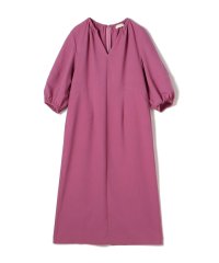 Ballsey/コンパクトサッカー ギャザーVネックワンピース/508047825