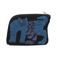 KANKAN/カンカン KANKAN CHIZURI刺繍シルエットポーチ(ネコ)/508048017