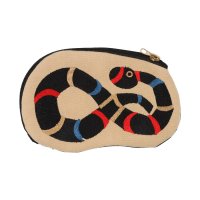 KANKAN/カンカン KANKAN CHIZURI刺繍シルエットポーチ(ネコ)/508048017