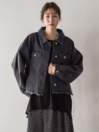 la.f.../ラ エフ la.f… オーバーサイズデニムジャケット≪手洗い可能≫/508048176