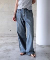 and　Me.../アンドミー andme ルーズ デニム ストレート ワイド パンツ/508048312