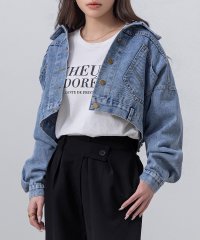 TeddyShop/テディショップ Teddyshop レディース 長袖ウォッシュ加工ドロップショルダーデニムジャケット/ショート丈/508048352