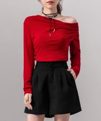 TeddyShop/テディショップ Teddyshop レディース 長袖4WAYワンオフショルVネックドレープトップス/508048356