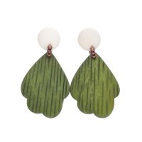 KANKAN/カンカン KANKAN ウッドリーフピアス/508048445