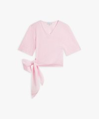 agnes b. FEMME/ギンガムチェック コットン 半袖 カシュクール トップス/508048642