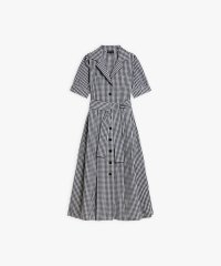agnes b. FEMME/ギンガムチェック 半袖 開襟シャツワンピース "Marilor"/508048683