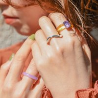 styiro/スタイロ styiro ビジュー アクリル シルバーリング3本セット/507399541