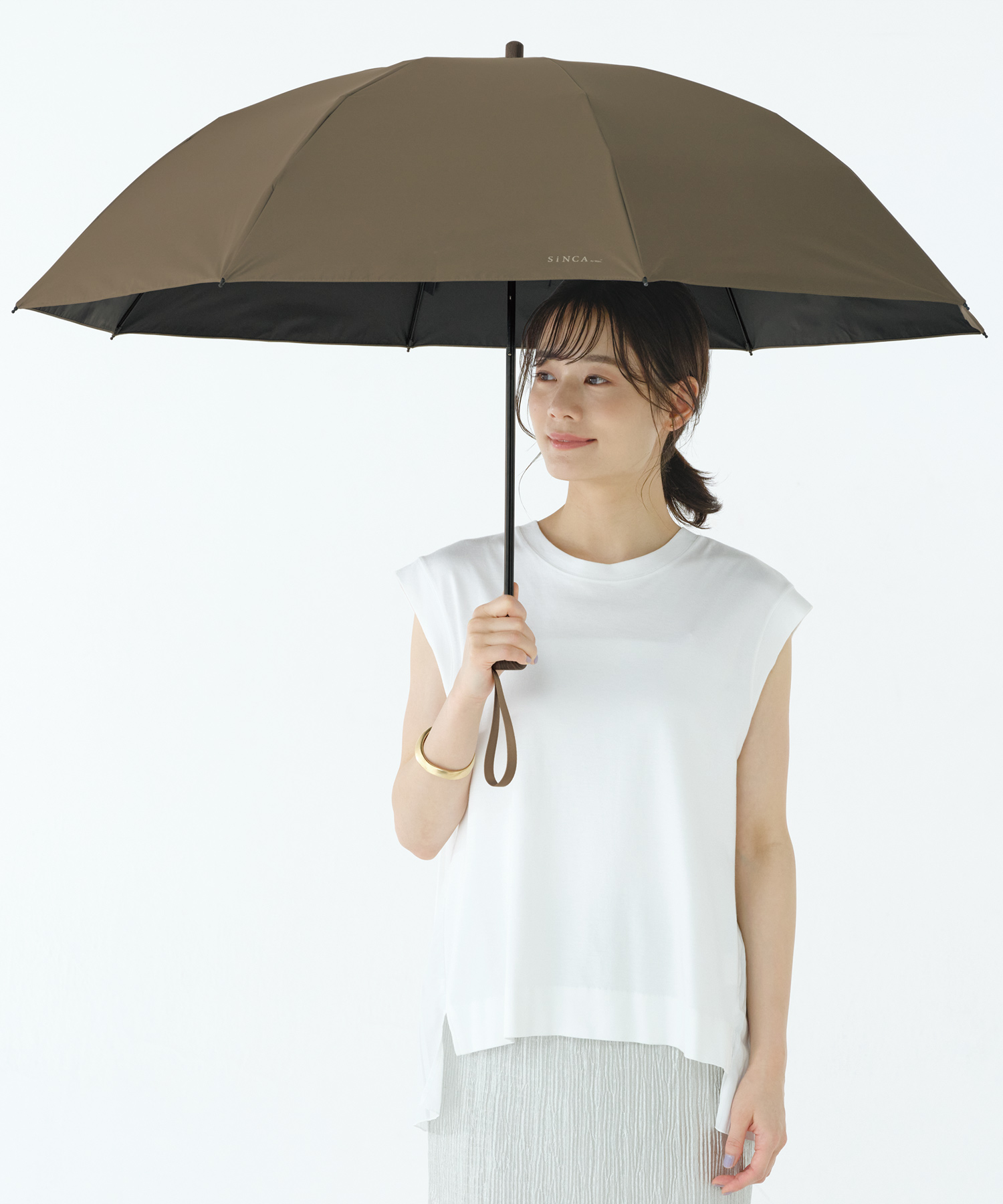 即購入ok✳︎ si_chaaaan 完全遮光撥水加工 大人サイズ　ネックガード有 Wpc.公式】日傘 2WAY仕様 大きい SiNCA MINI 60 8K 60cm 完全