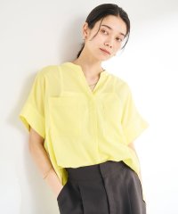 green label relaxing/ドビー スキッパー ポケット ショートスリーブ ブラウス/508049280
