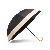 because/ビコーズ because 傘 レディース 晴雨兼用 大きめ 軽量 ブランド 完全遮光 遮光率100% 紫外線対策 遮熱 セーフガード バンブーハンドル バイカラ/508049582