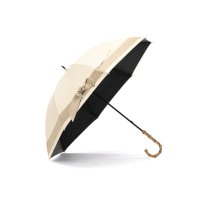 because/ビコーズ because 傘 レディース 50cm 晴雨兼用 ブランド 完全遮光 遮光率100% 紫外線対策 遮熱 セーフガード バンブーハンドル リボン かわ/508049583