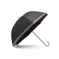 because/ビコーズ because 傘 レディース 晴雨兼用 大きめ 軽量 ブランド 完全遮光 遮光率100% 紫外線対策 遮熱 セーフガード バンブーハンドル バイカラ/508049584